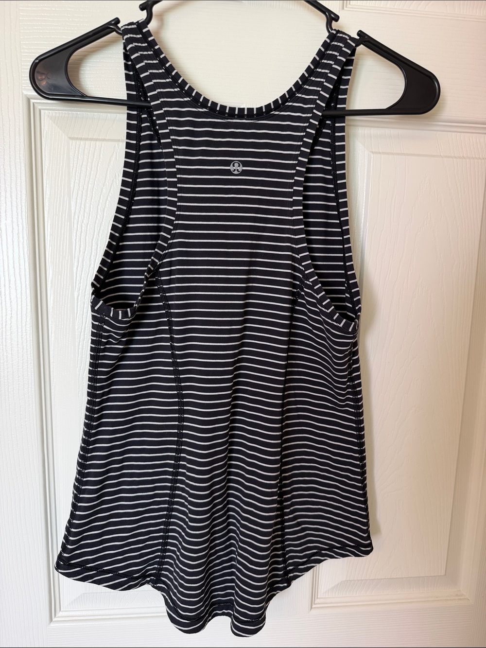 lululemon athletica Black and White Striped Racerback Tank - Picture 2 of 2
